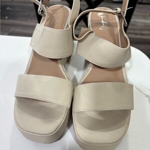 Wonderly Cream Platform Sandals